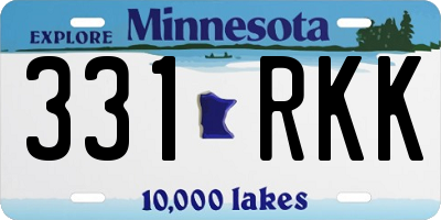 MN license plate 331RKK