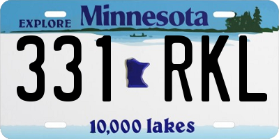 MN license plate 331RKL