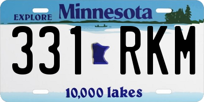 MN license plate 331RKM