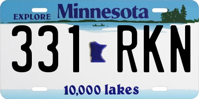 MN license plate 331RKN