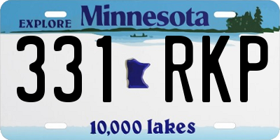 MN license plate 331RKP