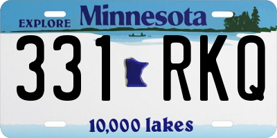 MN license plate 331RKQ