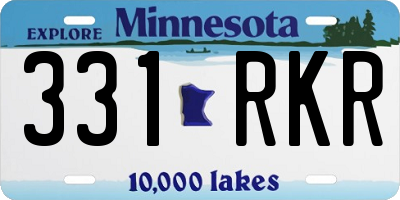 MN license plate 331RKR