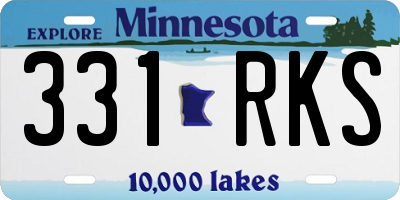 MN license plate 331RKS