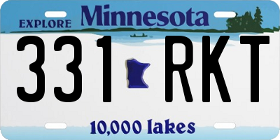 MN license plate 331RKT