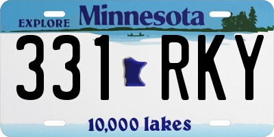 MN license plate 331RKY