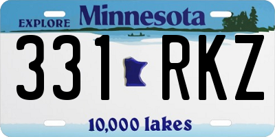MN license plate 331RKZ