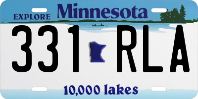 MN license plate 331RLA