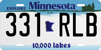 MN license plate 331RLB