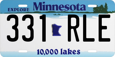 MN license plate 331RLE