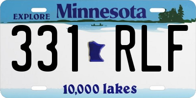 MN license plate 331RLF