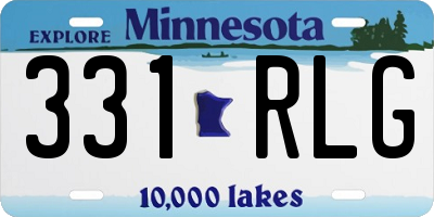 MN license plate 331RLG