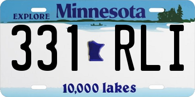 MN license plate 331RLI