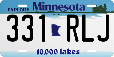 MN license plate 331RLJ