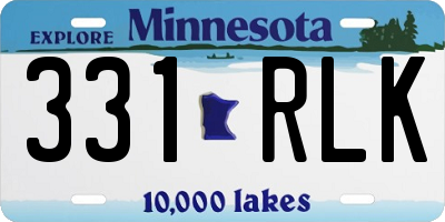 MN license plate 331RLK