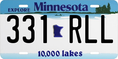 MN license plate 331RLL