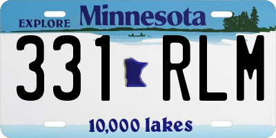 MN license plate 331RLM
