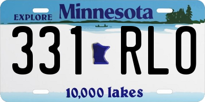 MN license plate 331RLO