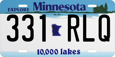 MN license plate 331RLQ