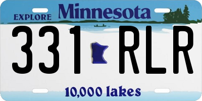 MN license plate 331RLR