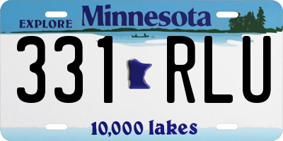 MN license plate 331RLU