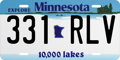 MN license plate 331RLV