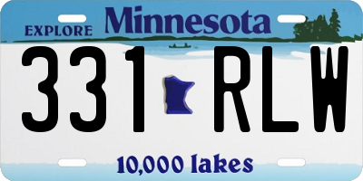 MN license plate 331RLW