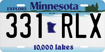 MN license plate 331RLX