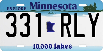 MN license plate 331RLY