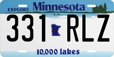 MN license plate 331RLZ
