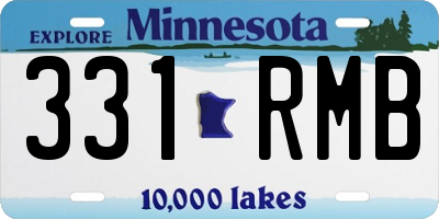 MN license plate 331RMB