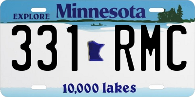MN license plate 331RMC