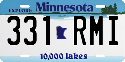 MN license plate 331RMI