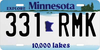 MN license plate 331RMK