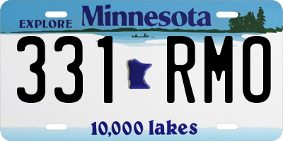 MN license plate 331RMO