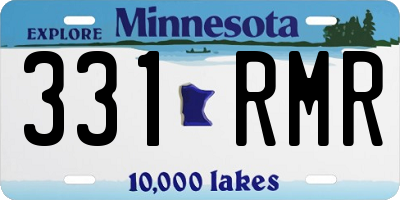MN license plate 331RMR