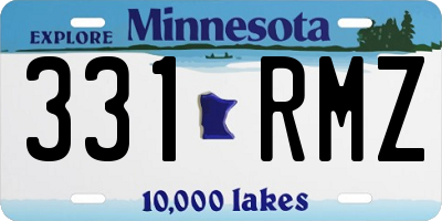MN license plate 331RMZ