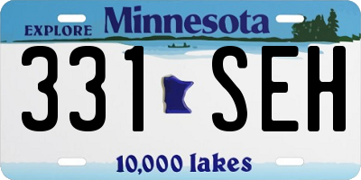 MN license plate 331SEH
