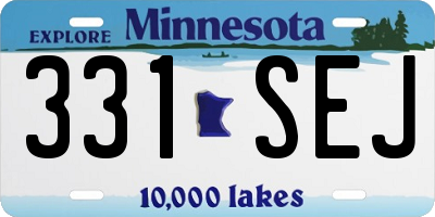 MN license plate 331SEJ
