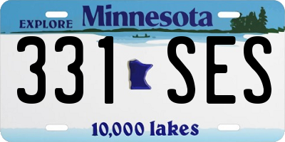 MN license plate 331SES