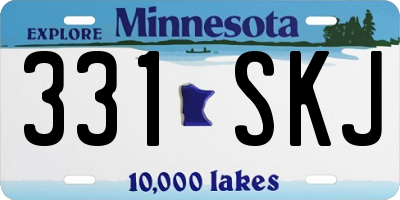 MN license plate 331SKJ