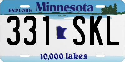 MN license plate 331SKL