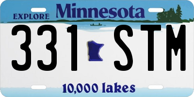 MN license plate 331STM