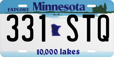MN license plate 331STQ