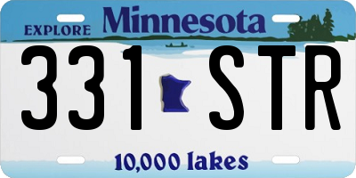 MN license plate 331STR