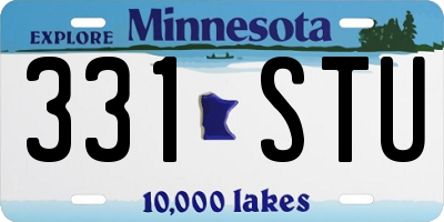 MN license plate 331STU