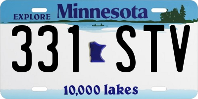 MN license plate 331STV
