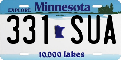 MN license plate 331SUA