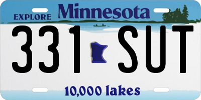 MN license plate 331SUT