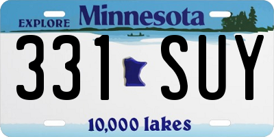 MN license plate 331SUY